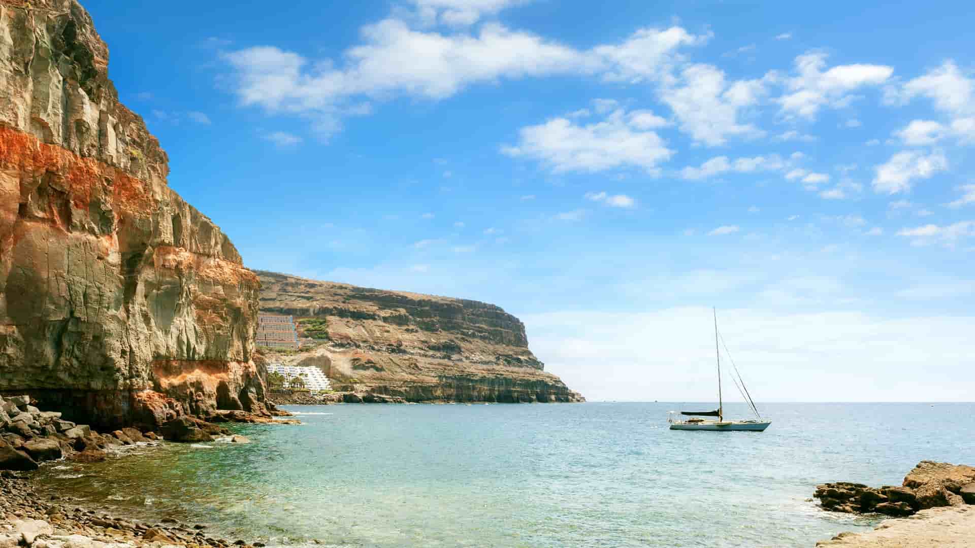 Maspalomas sand dunes in Gran Canaria.