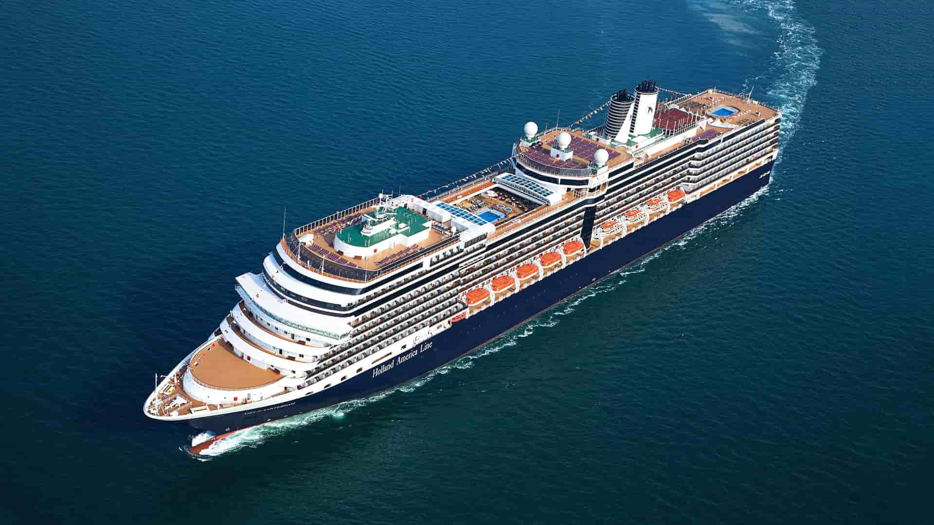 Holland America's Nieuw Amsterdam at sea.