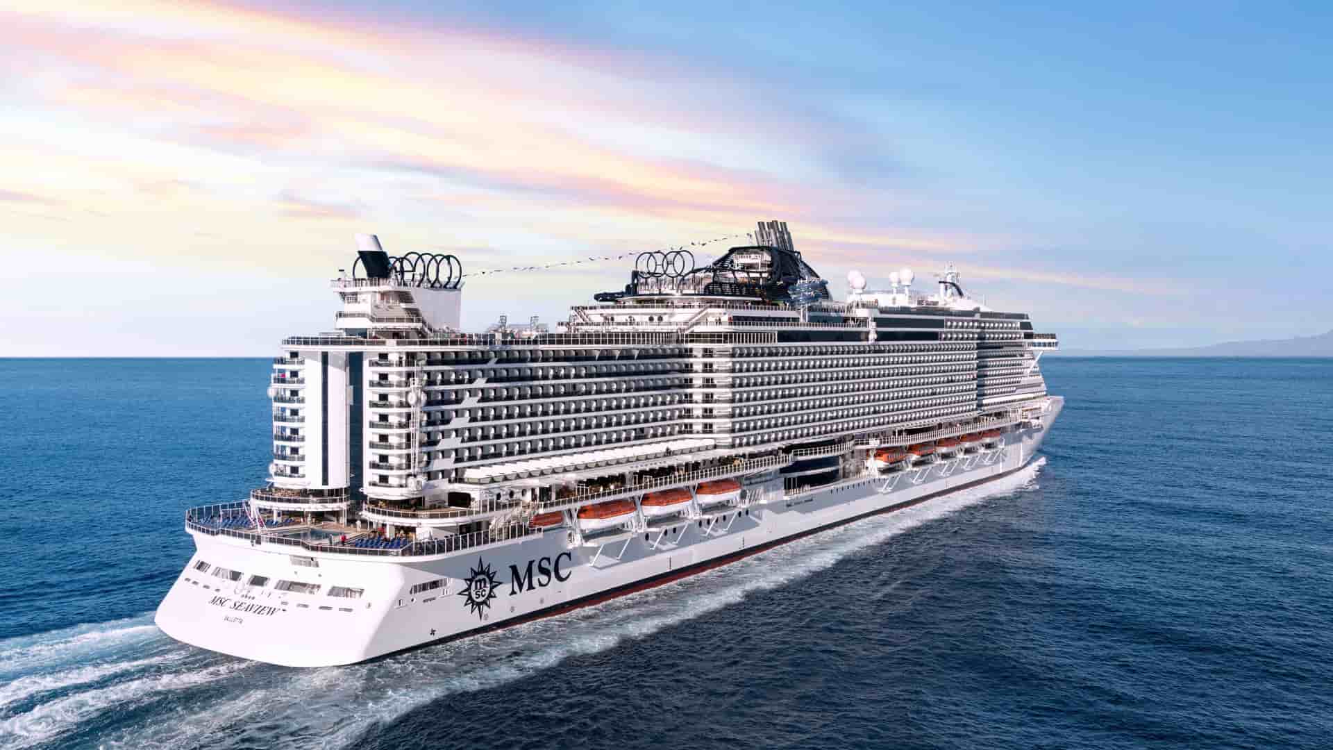 MSC Seaview cruise ship exterior.