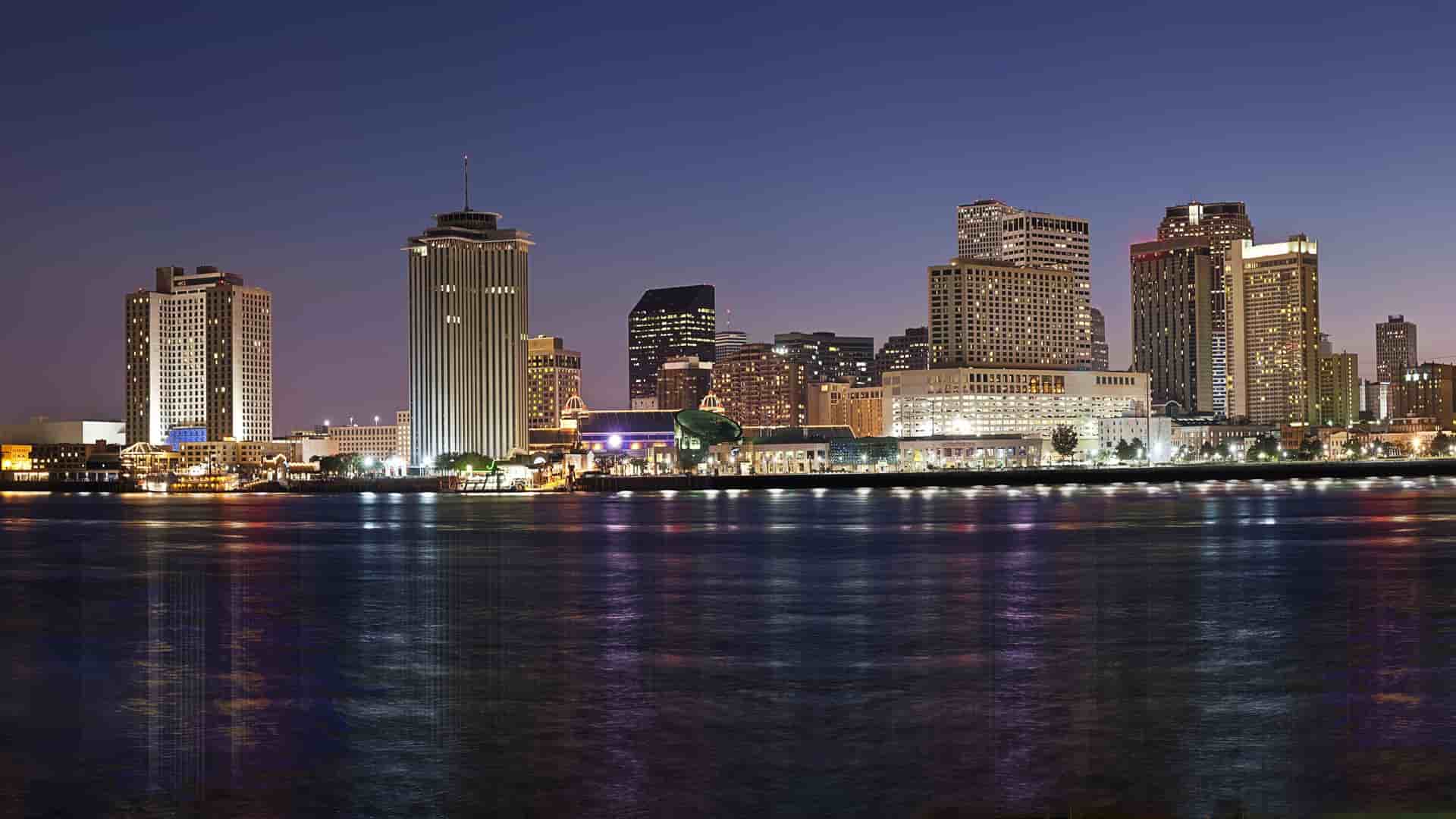 Ornate ironwork balconies in the French Quarter of New Orleans, Louisiana.