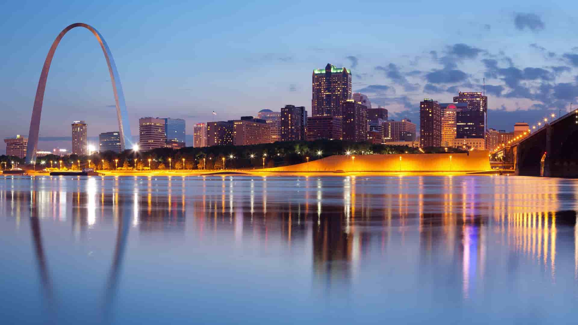 Gateway Arch in St. Louis, Missouri.