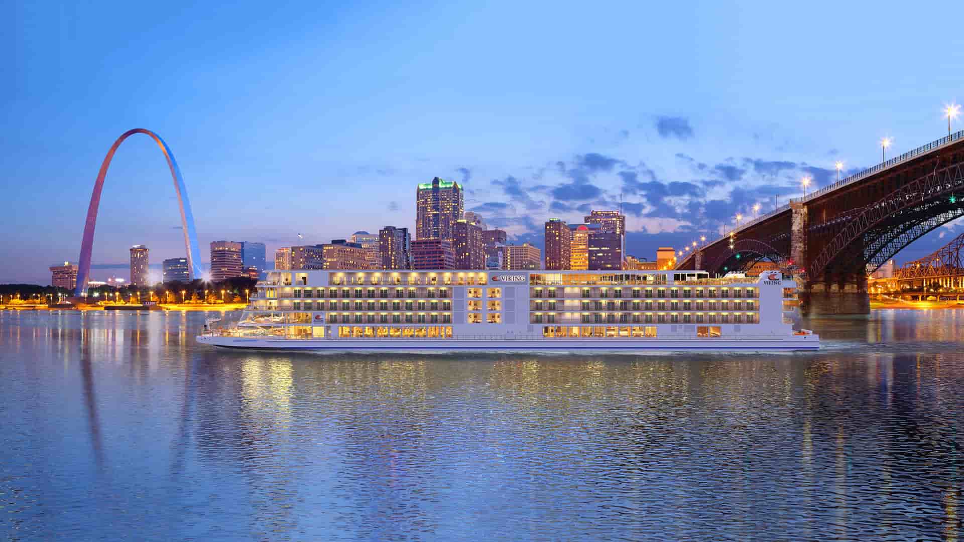 Viking Mississippi sailing on a Mississippi River cruise.