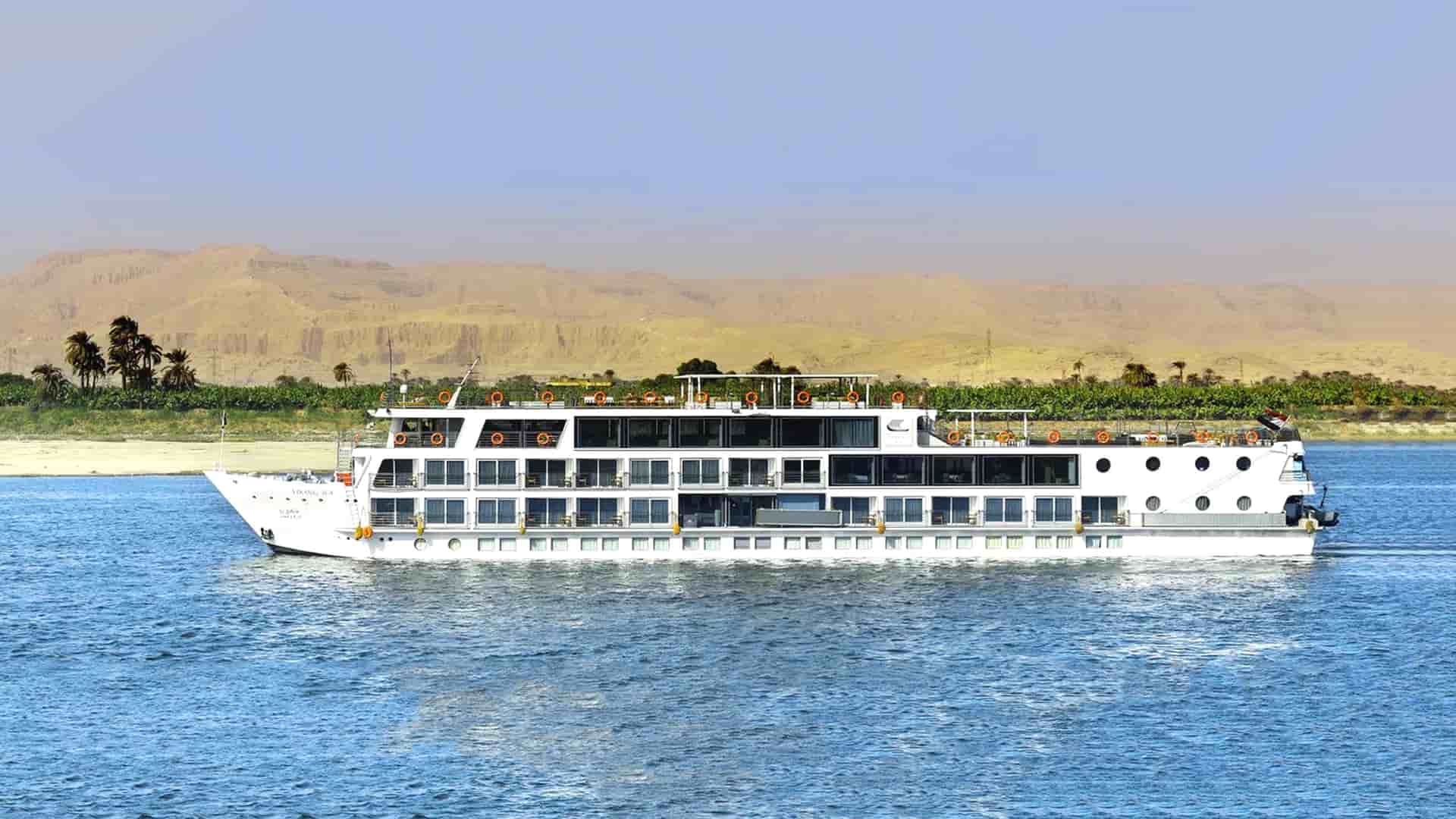 Viking Ra sailing on the Nile River.