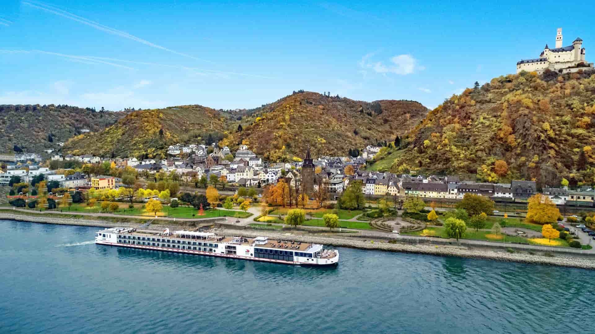 Viking Skirnir river cruise ship exterior.