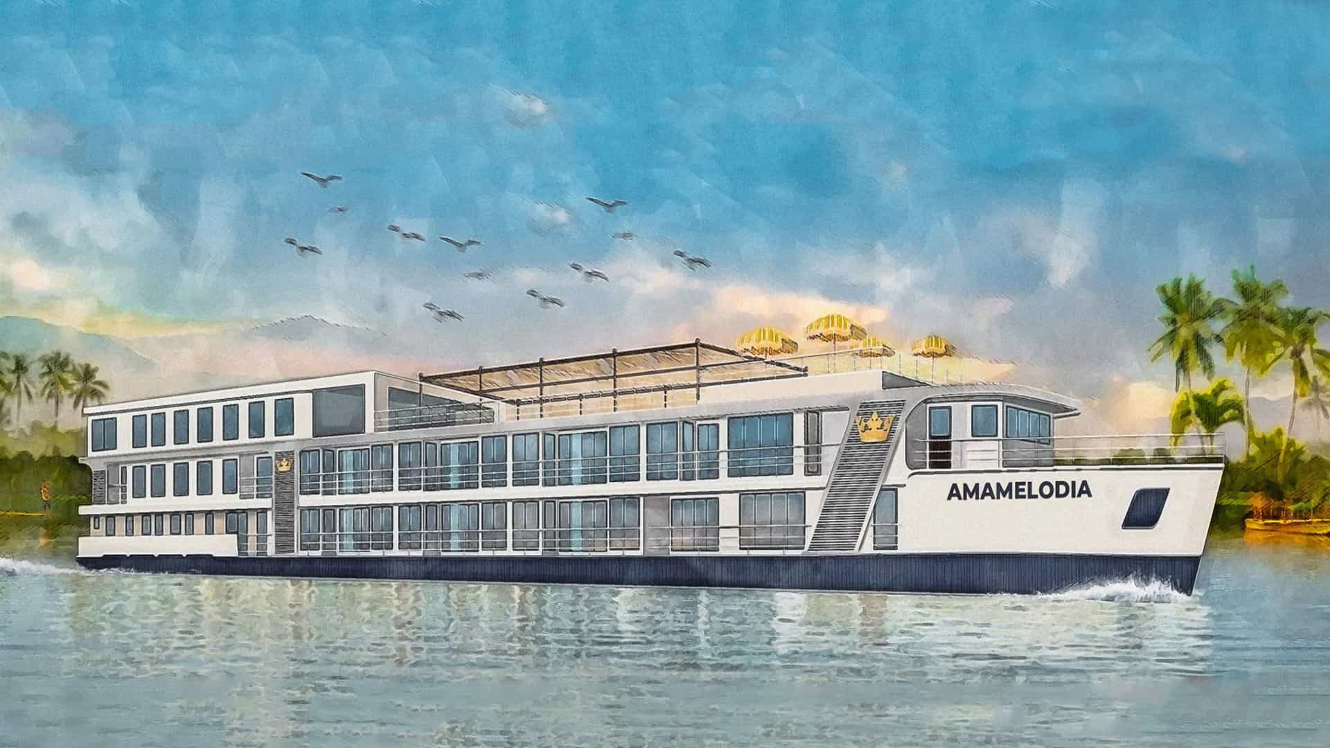 Amawaterways AmaMelodia river ship exterior.