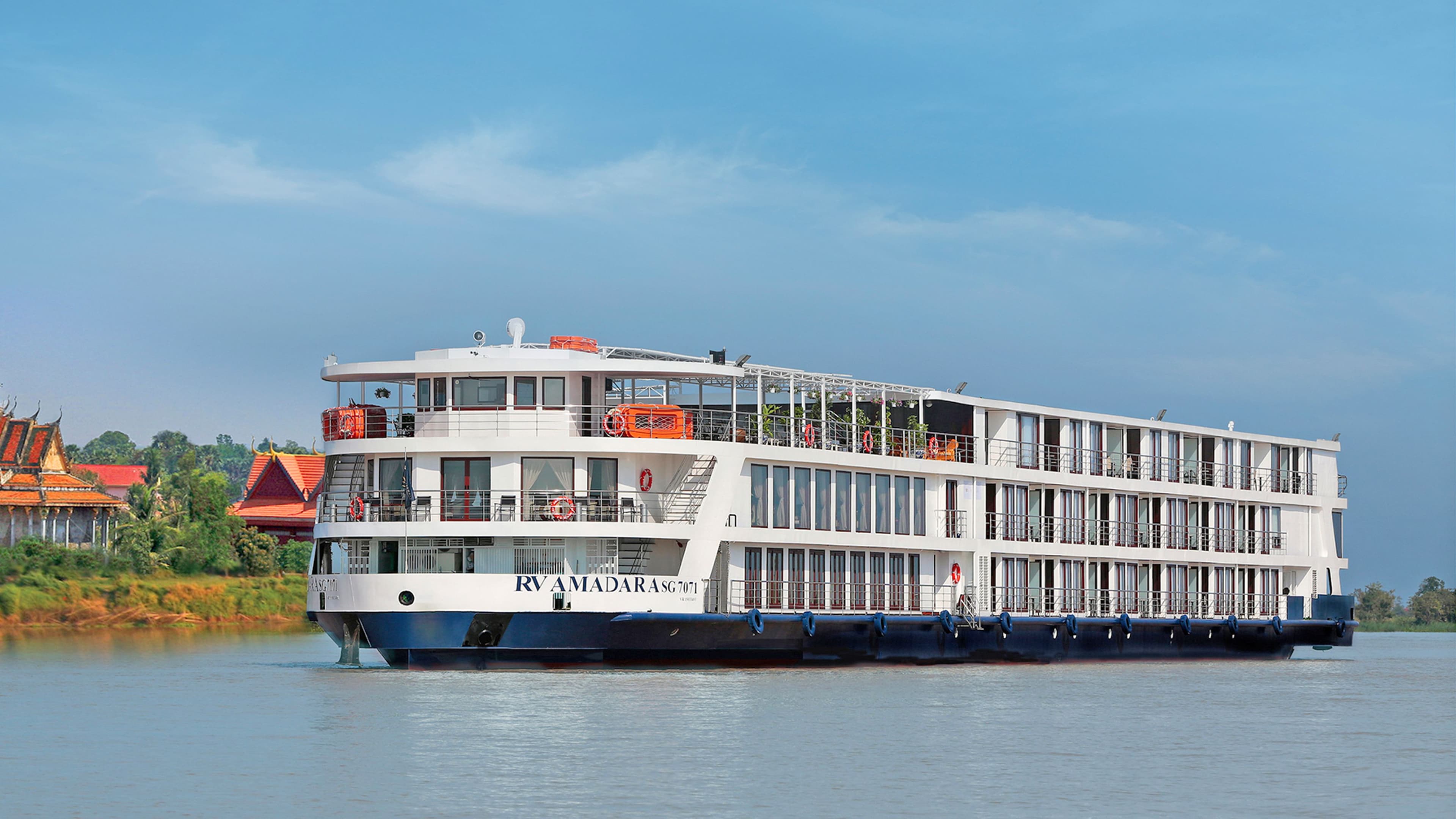 Amawaterways AmaDara river ship exterior.