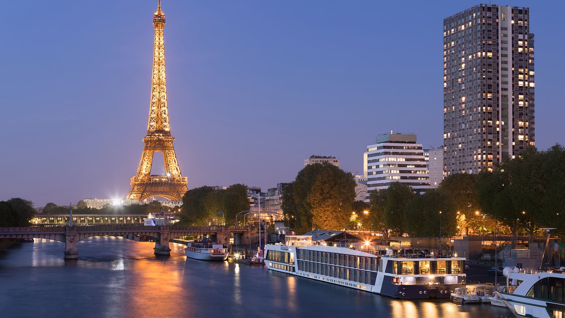 Amawaterways Amalyra river ship in Paris.