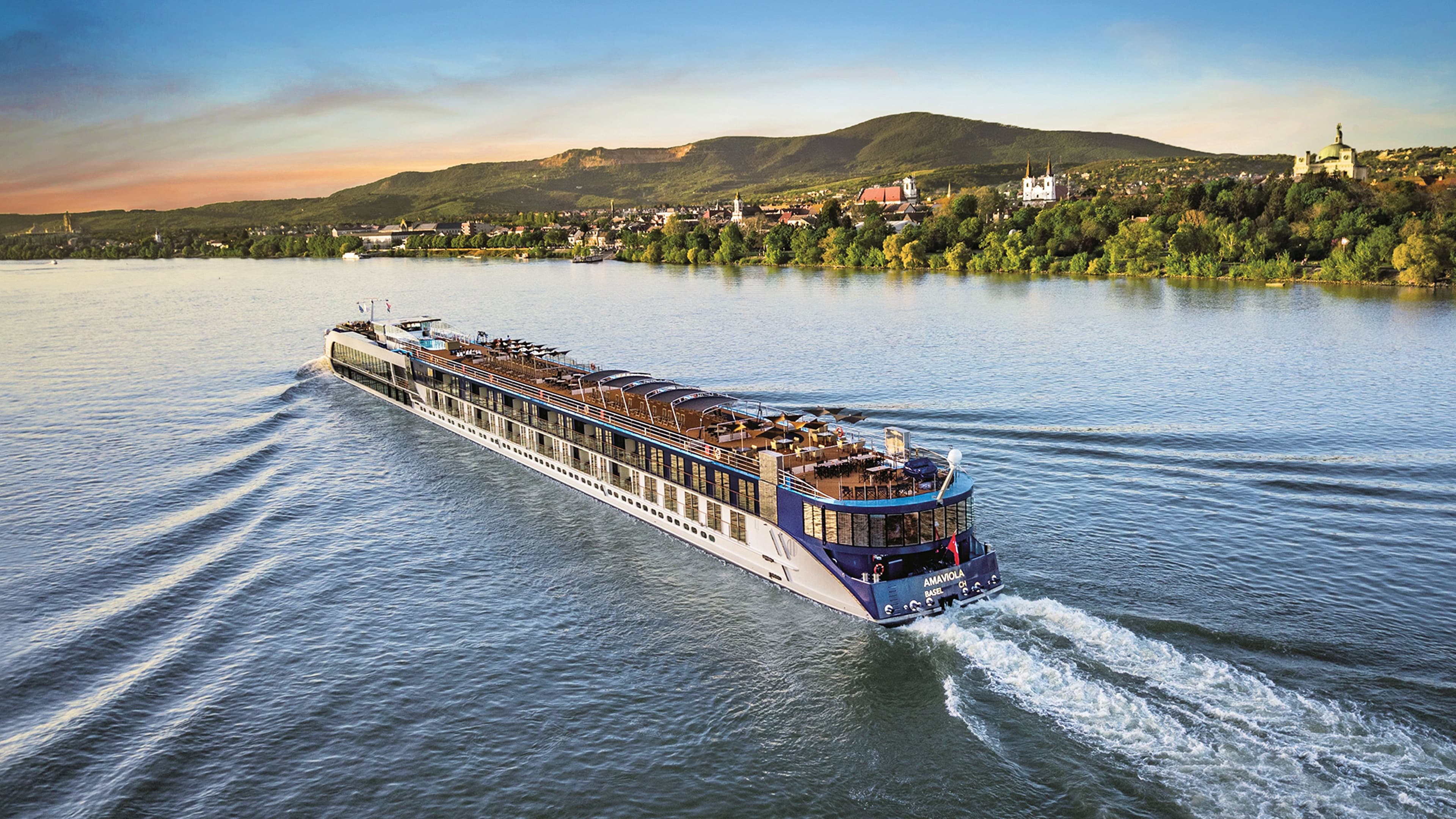 Amawaterways AmaViola ship at Danube river.