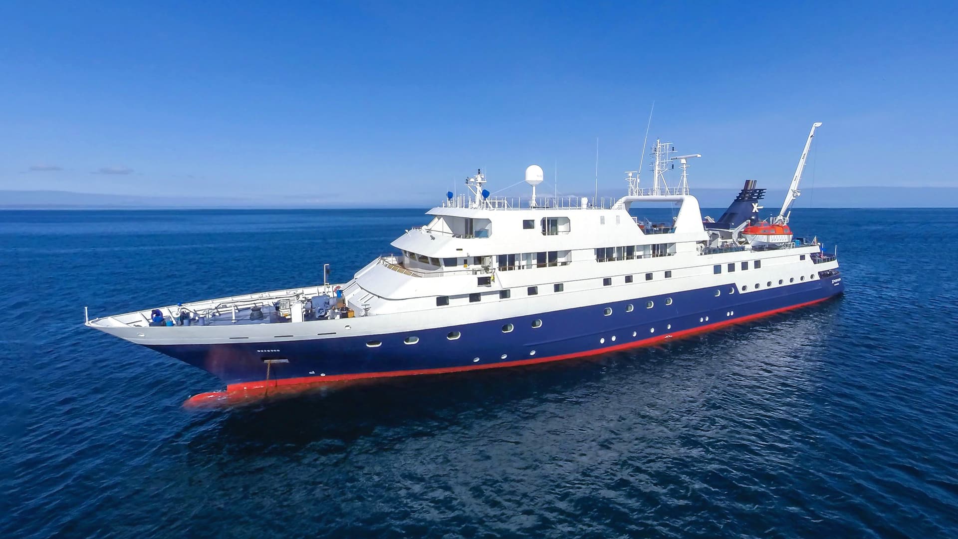 Celebrity Xpedition cruise ship exterior.