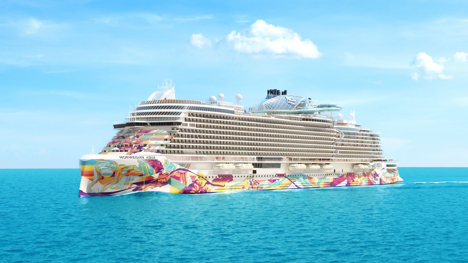 Norwegian Aqua at sea.