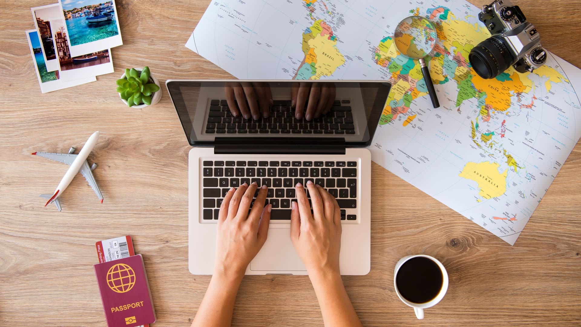 Person booking a cruise on their laptop.