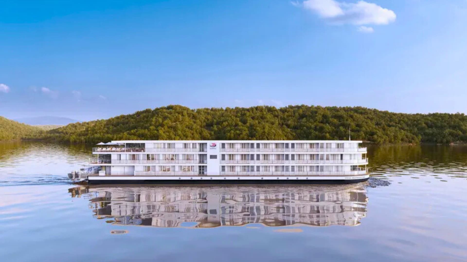 Viking Brahmaputra river cruise ship exterior.