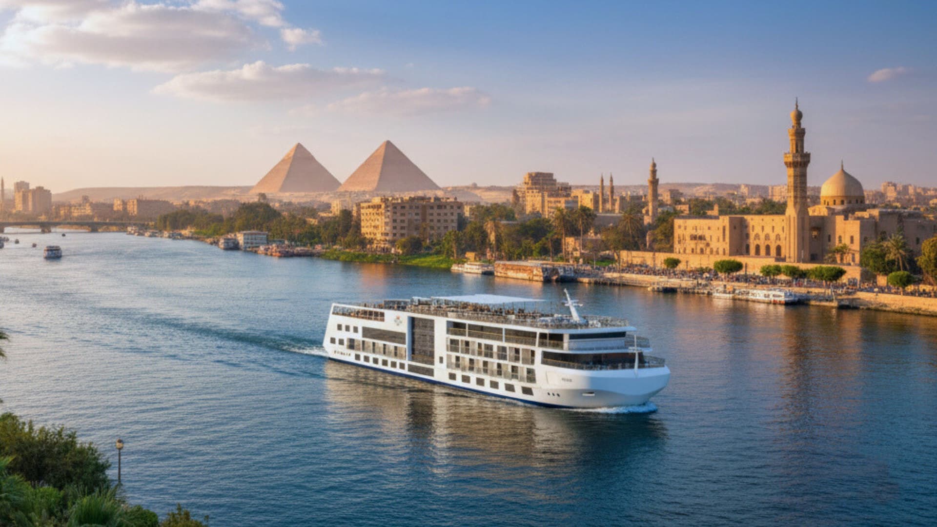 Viking Geb river cruise ship exterior.