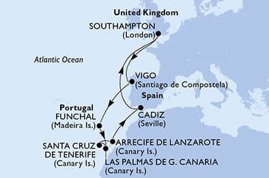 Cruise Itinerary Map