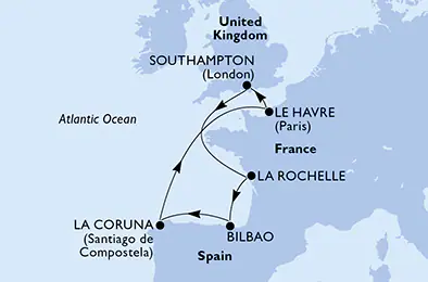 Cruise Itinerary Map