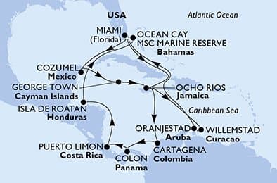 Cruise Itinerary Map