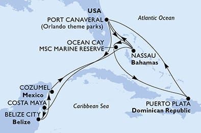 Cruise Itinerary Map