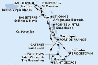Cruise Itinerary Map