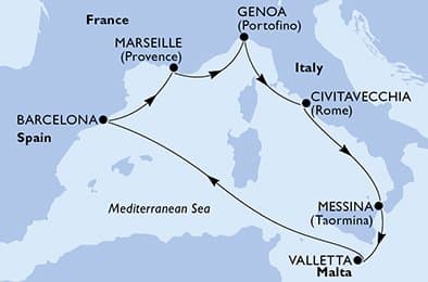 Cruise Itinerary Map