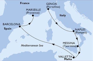 Cruise Itinerary Map