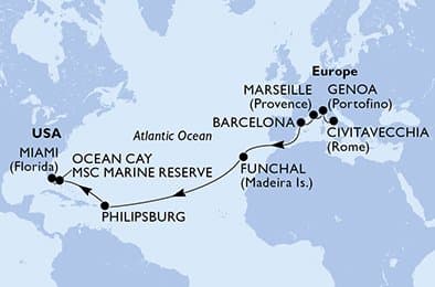 Cruise Itinerary Map