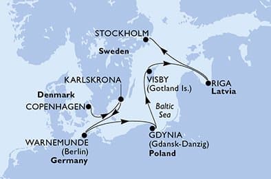 Cruise Itinerary Map