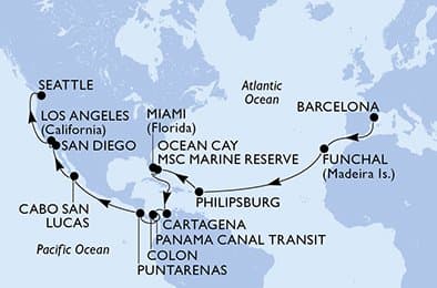 Cruise Itinerary Map
