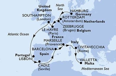 Cruise Itinerary Map