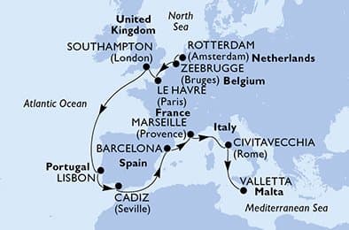 Cruise Itinerary Map