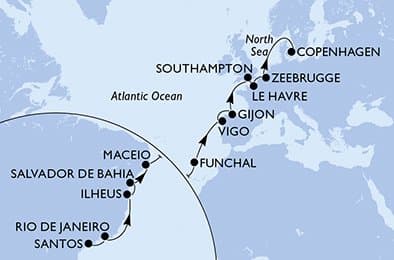 Cruise Itinerary Map