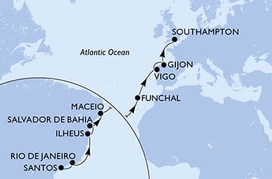 Cruise Itinerary Map