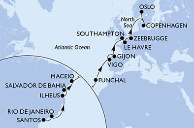 Cruise Itinerary Map