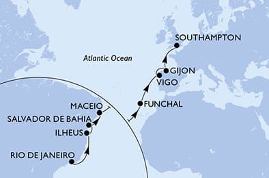 Cruise Itinerary Map