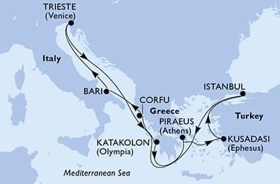 Cruise Itinerary Map