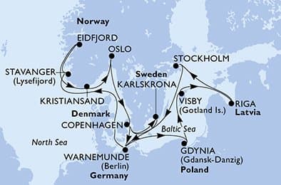 Cruise Itinerary Map