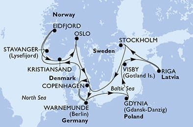 Cruise Itinerary Map