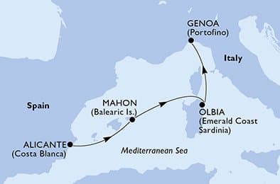 Cruise Itinerary Map
