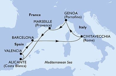 Cruise Itinerary Map