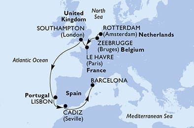 Cruise Itinerary Map