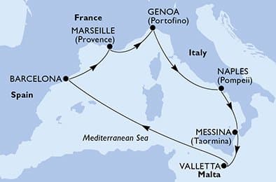 Cruise Itinerary Map