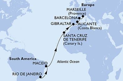 Cruise Itinerary Map