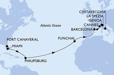Cruise Itinerary Map