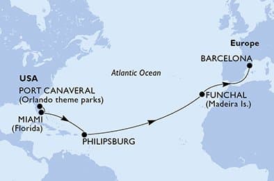 Cruise Itinerary Map