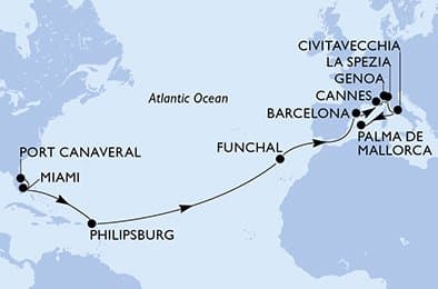 Cruise Itinerary Map