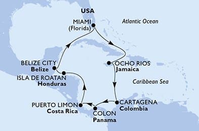 Cruise Itinerary Map