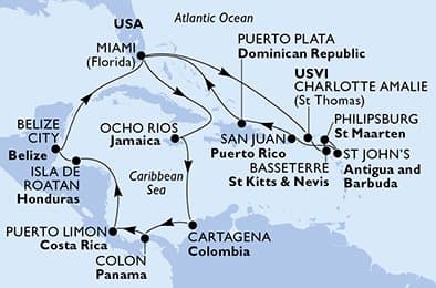 Cruise Itinerary Map