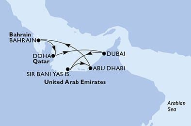 Cruise Itinerary Map