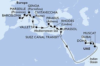 Cruise Itinerary Map