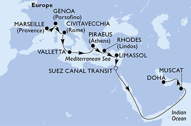 Cruise Itinerary Map