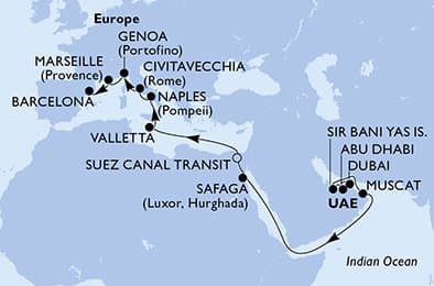 Cruise Itinerary Map